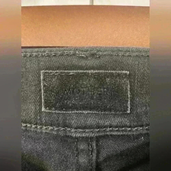 MOTHER Insider Striped Crop Step-Hem Fray Jeans in Guilty Racer - Picture 4 of 7